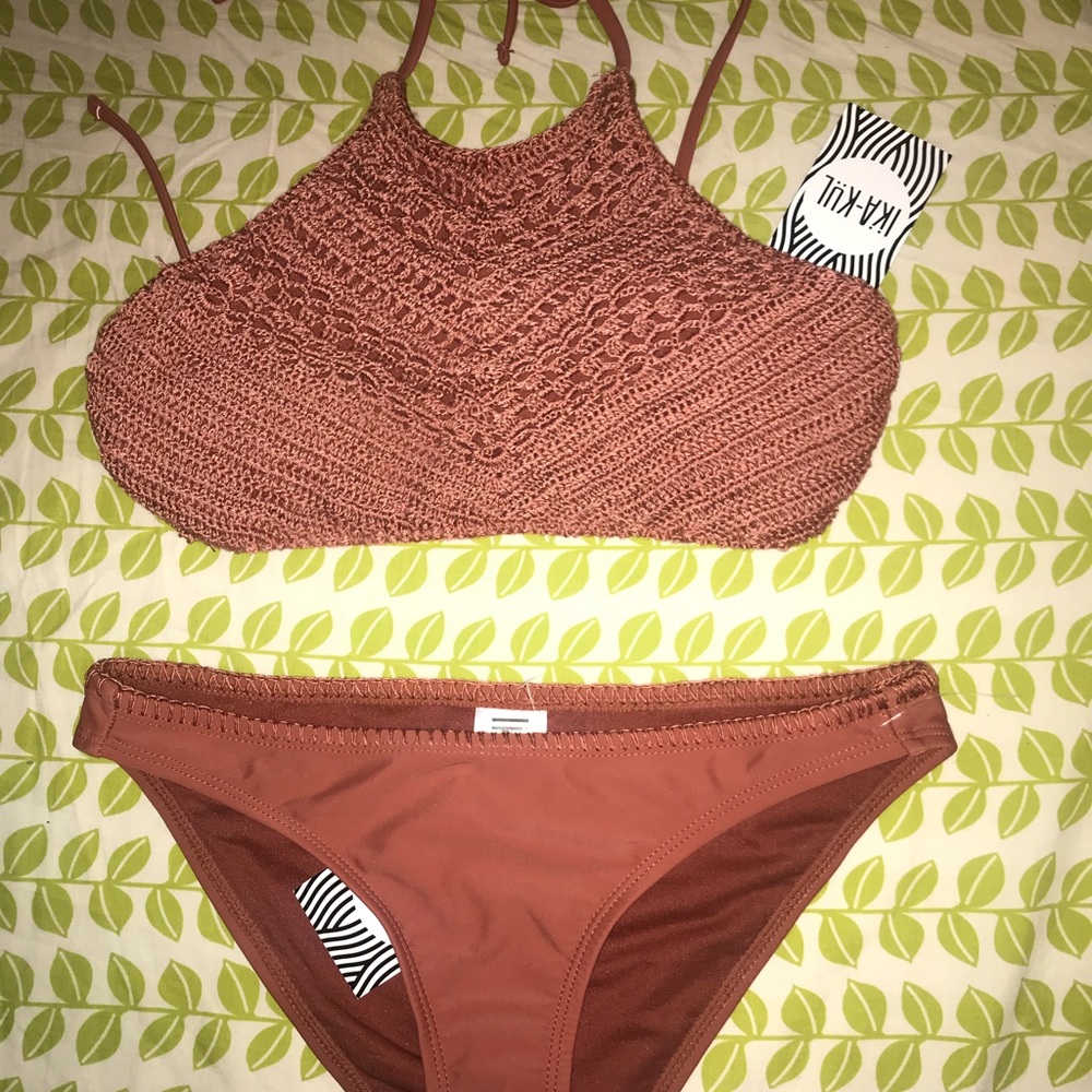 Two piece crochet bathing suit- new never worn